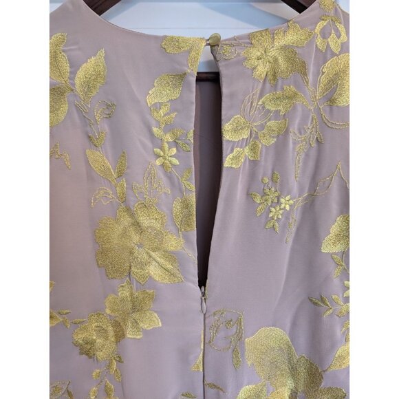 Dress the Population Paige Mini Shift Size M Sand Floral embroidery boho cottage - Picture 11 of 11